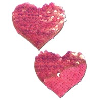 Pastease Color Changing Flip Sequins Heart - Pink