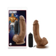 Blush Coverboy 9 Inch Vibrating Realistic Cock Mocha