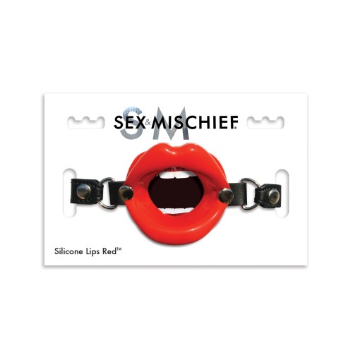 Silicone Lips Open Mouth Gag for Kinky Fun