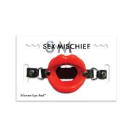 Silicone Lips Open Mouth Gag for Kinky Fun