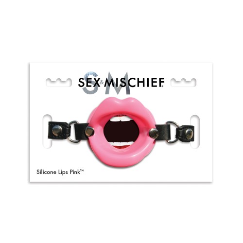 Sex and Mischief Silicone Lips Pink Gag