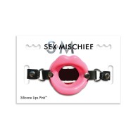 Labios de Silicona Sex y Mischief Rosa Gag