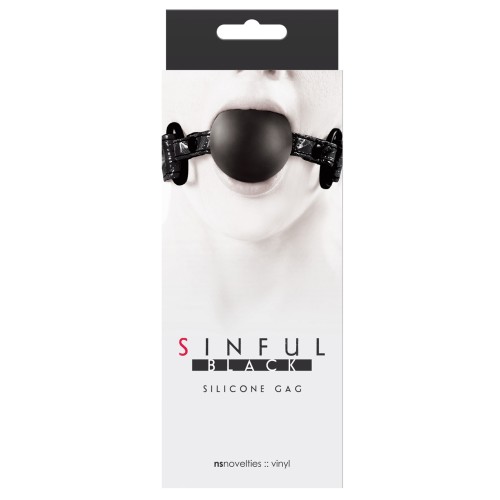 Sinful Soft Silicone Gag Black