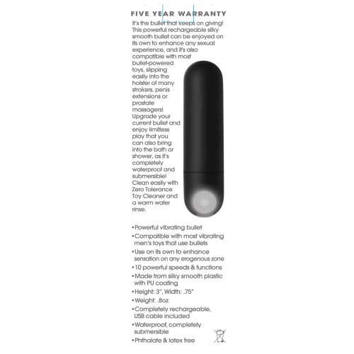 Zero Tolerance Rechargeable Bullet