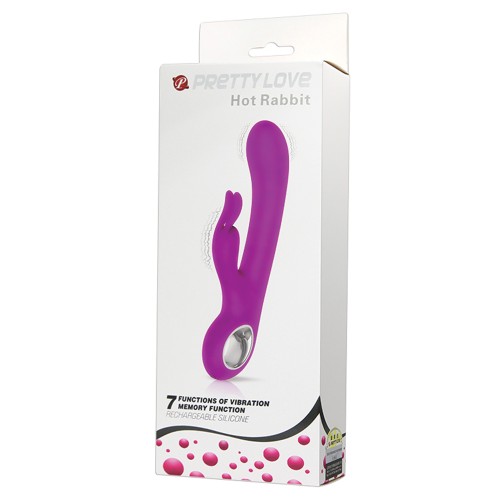 Vibrador Conejito Caliente Pretty Love 7 Funciones Fucsia