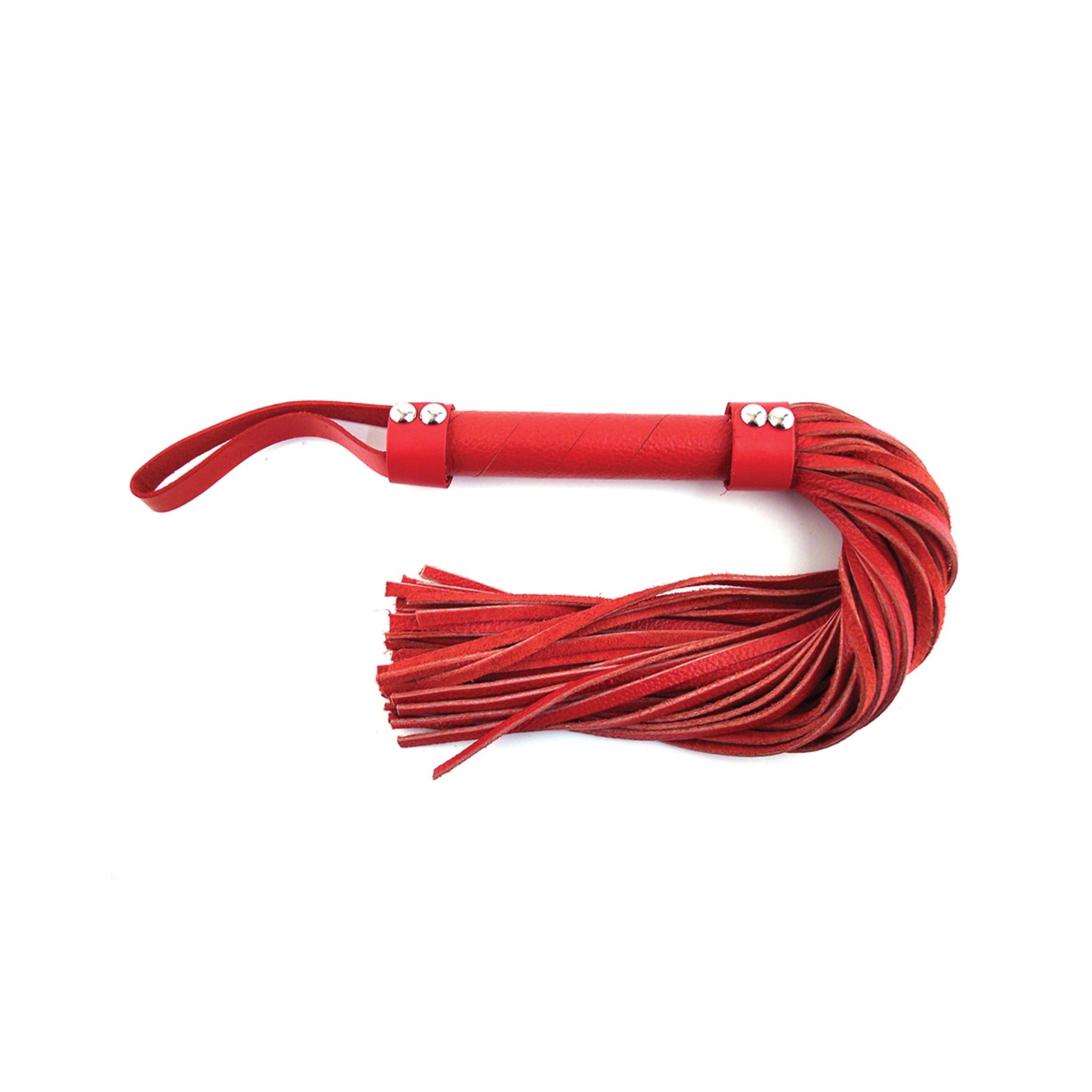 Flogger Corto de Cuero Rouge - Color Rojo