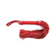 Rouge Short Leather Flogger - Red Color