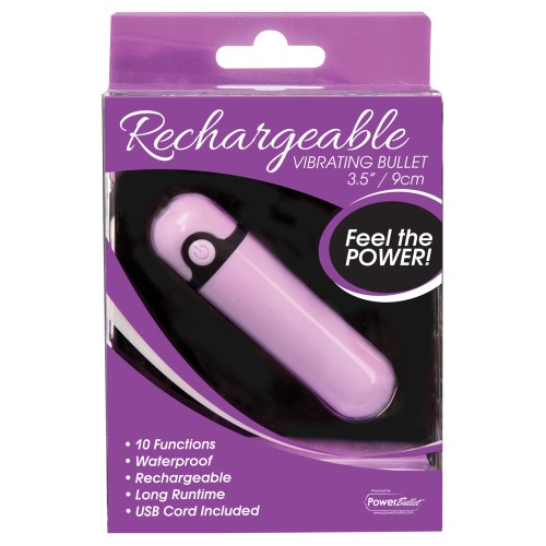 Rechargeable Purple Vibrating Bullet for Discreet Fun