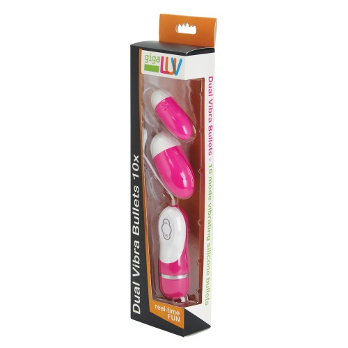 Balas Vibradoras Dual GigaLuv Rosa 10 Funciones - Estimulación Suprema