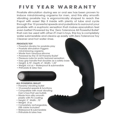 Zero Tolerance Eternal Prostate Massager for Epic Orgasms