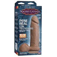 Noches Latinas Dildo Realista con Testículos 6" Caramelo