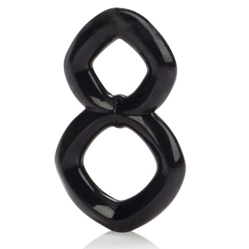 Crazy 8 Enhancer Double Cock Ring Black