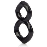 Crazy 8 Enhancer Double Cock Ring Black