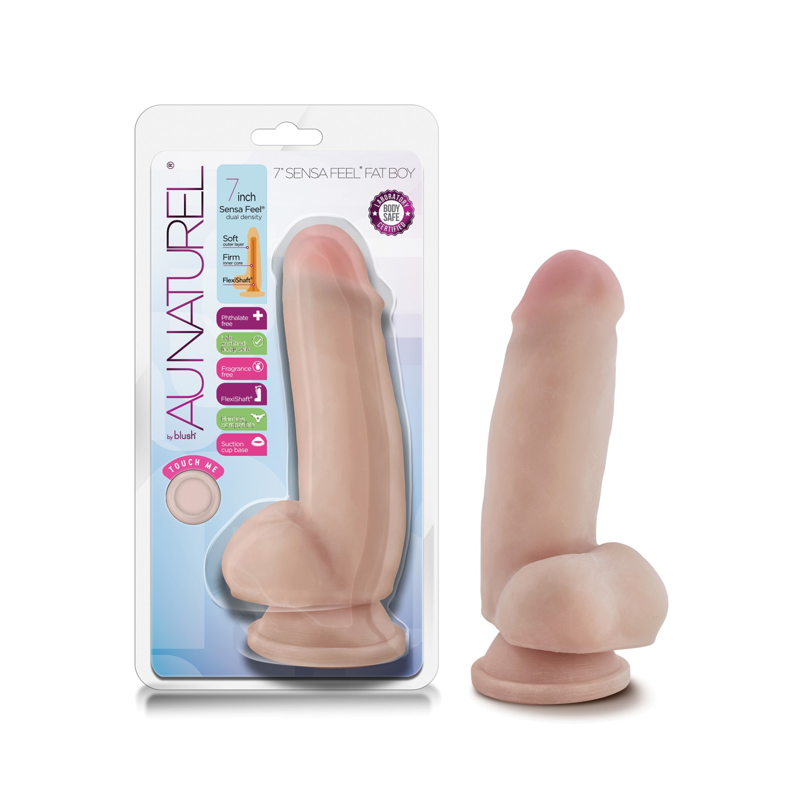 Blush Au Naturel 7 Inch Fat Boy Dildo