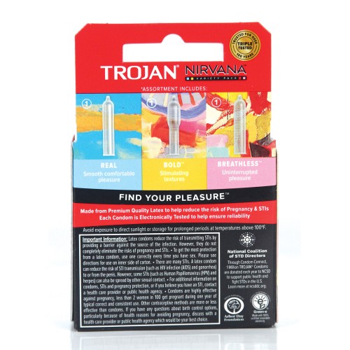 Set de Condones Trojan Nirvana Únicos