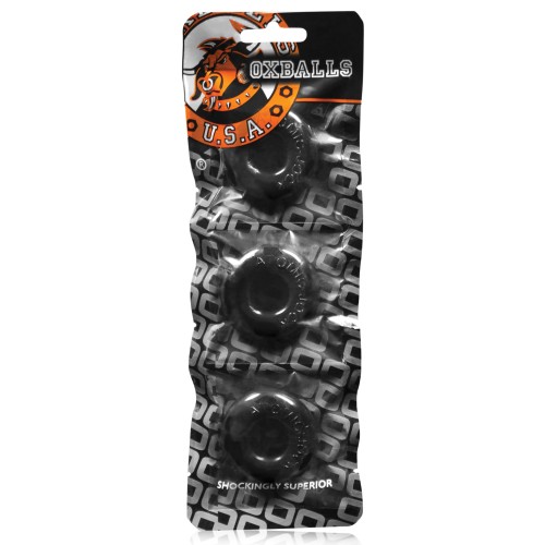 Oxballs Ringer Jelly Cockring 3-Pack - Black