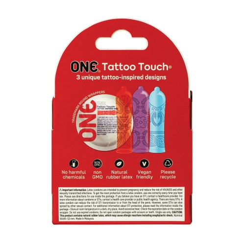 Condones One Tattoo Touch - Paquete de 3