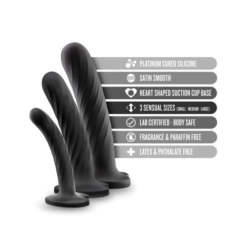 Kit de Dildos Temptasia Twist Negros Set de 3