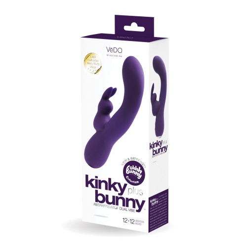 VeDO Kinky Bunny Plus Rechargeable Dual Vibe Deep Purple