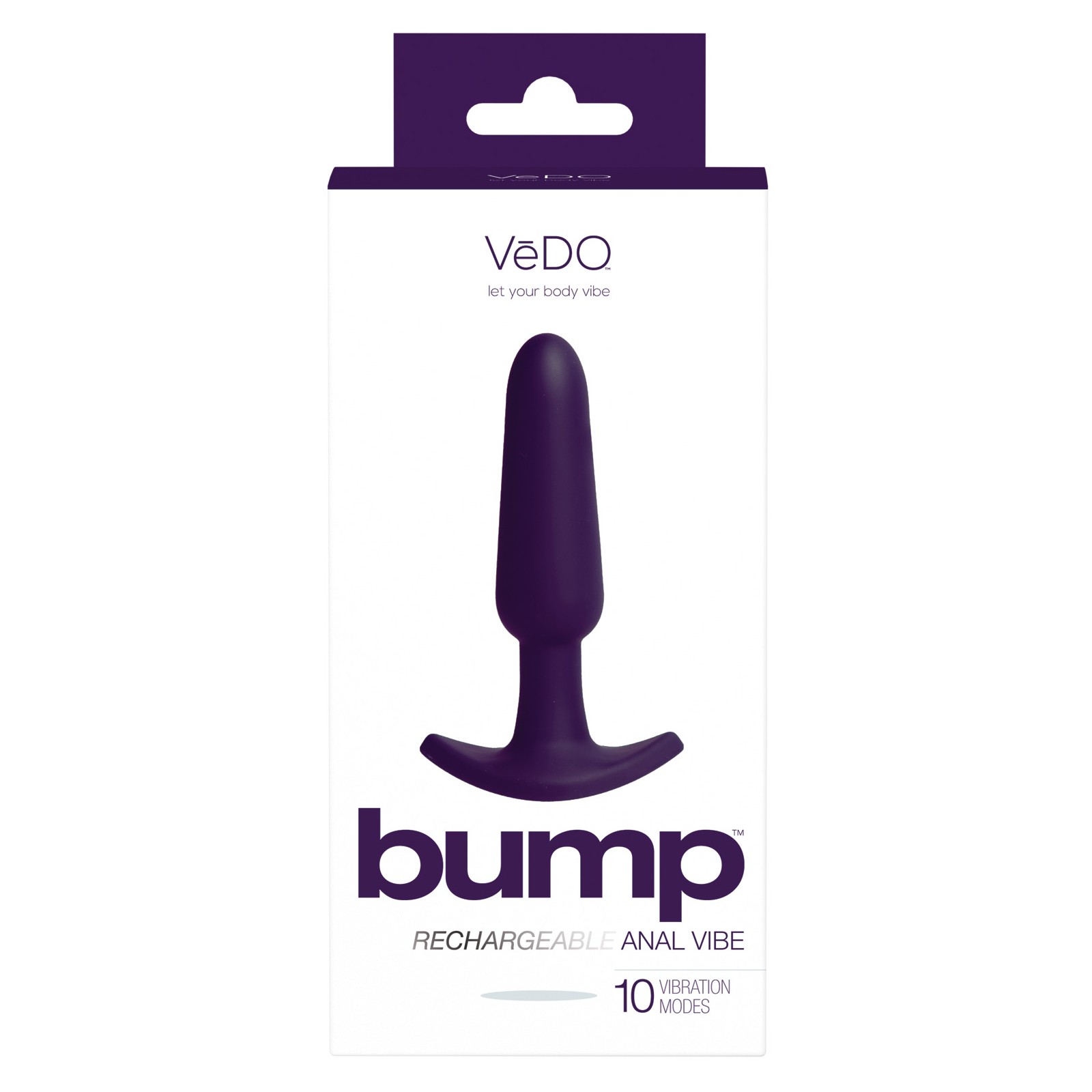 VeDO Bump Rechargeable Anal Vibe Deep Purple