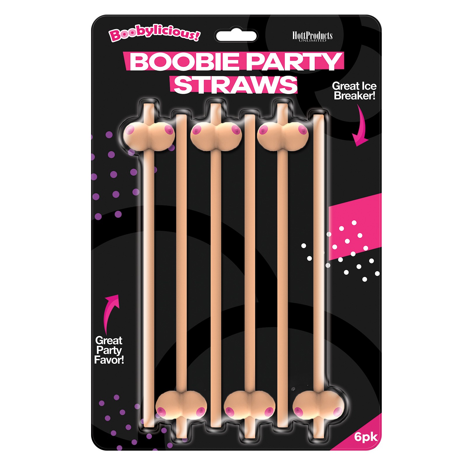 Booby Party Straws - Flesh Color