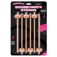 Booby Party Straws - Flesh Color