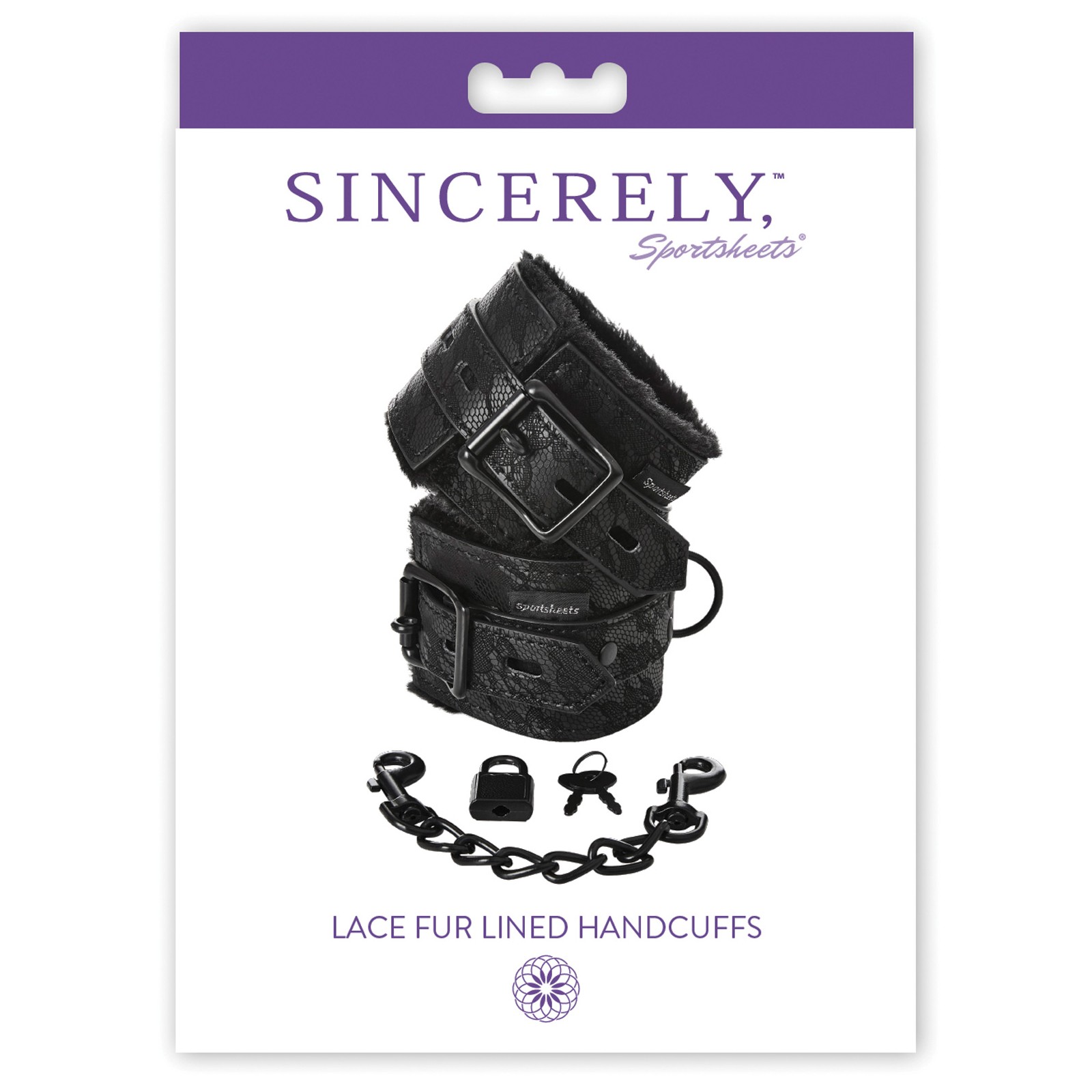 Sincerely Lace Fur Lined Handcuffs for BDSM Play