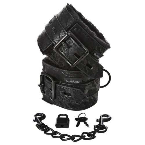 Sincerely Lace Fur Lined Handcuffs for BDSM Play