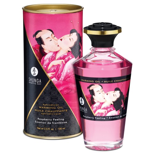 Shunga Warming Oil Raspberry Feeling 3.5 oz