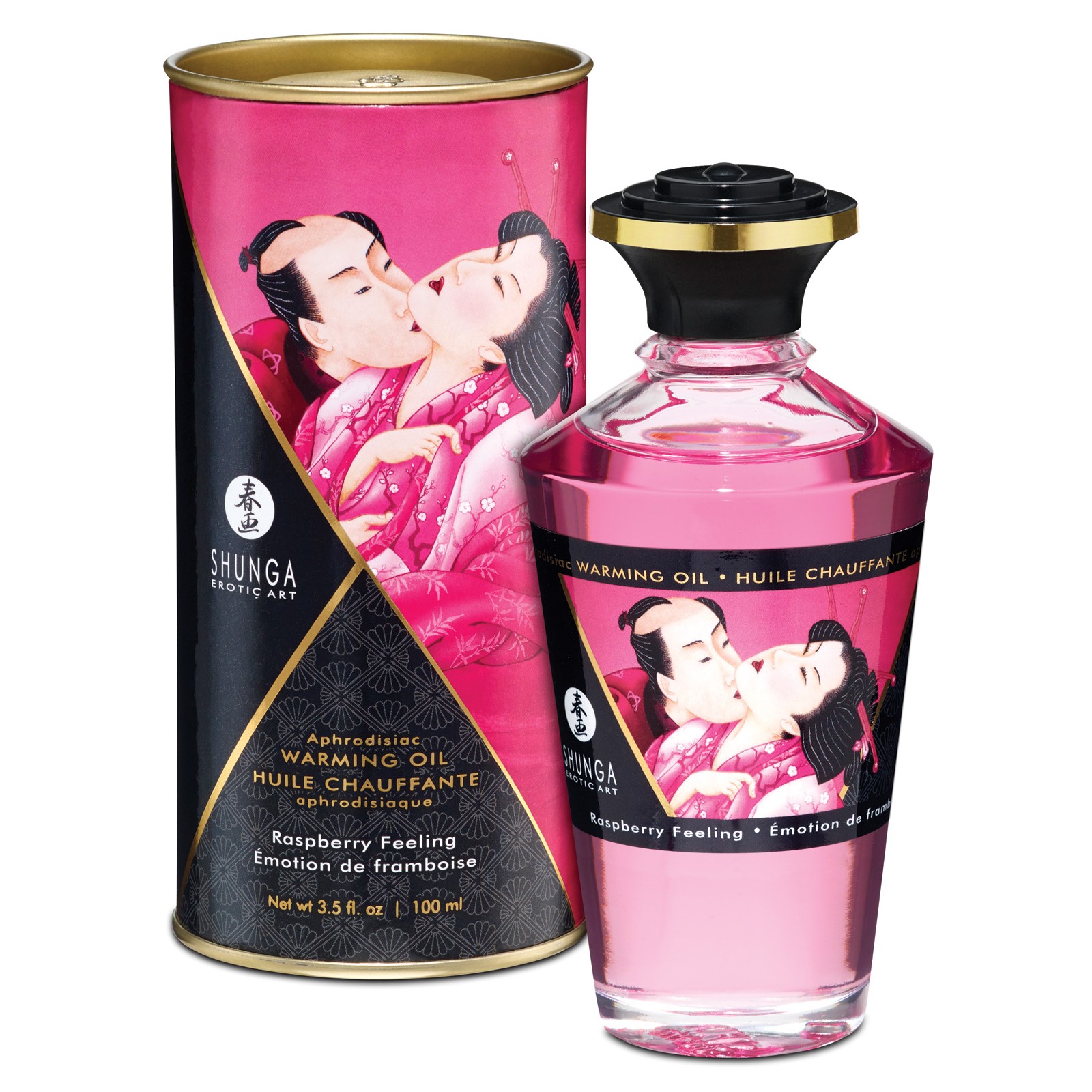 Shunga Warming Oil Raspberry Feeling 3.5 oz