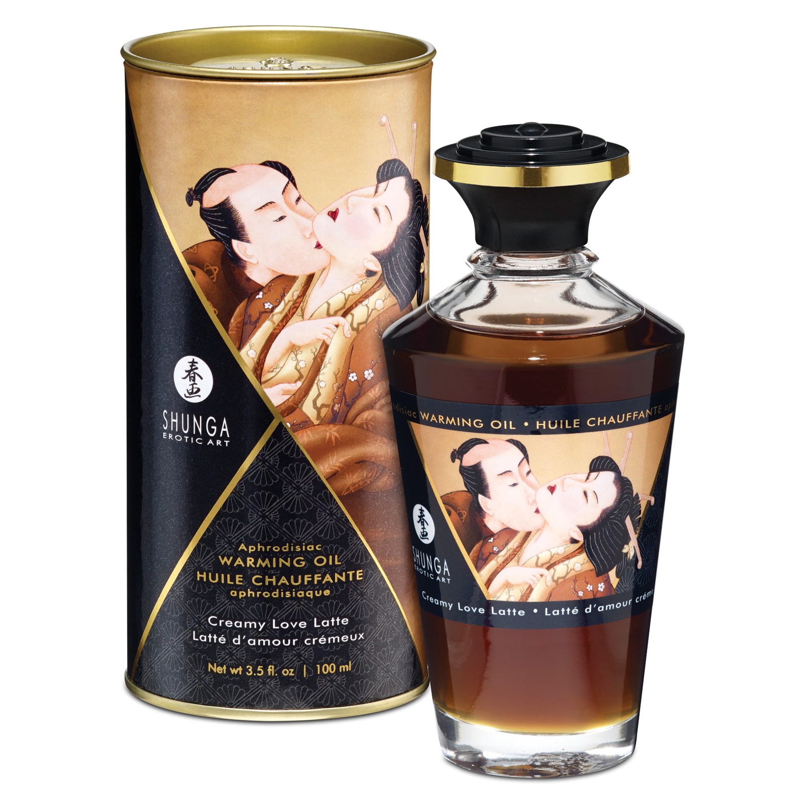 Shunga Warming Oil - Creamy Love Latte 3.5 oz