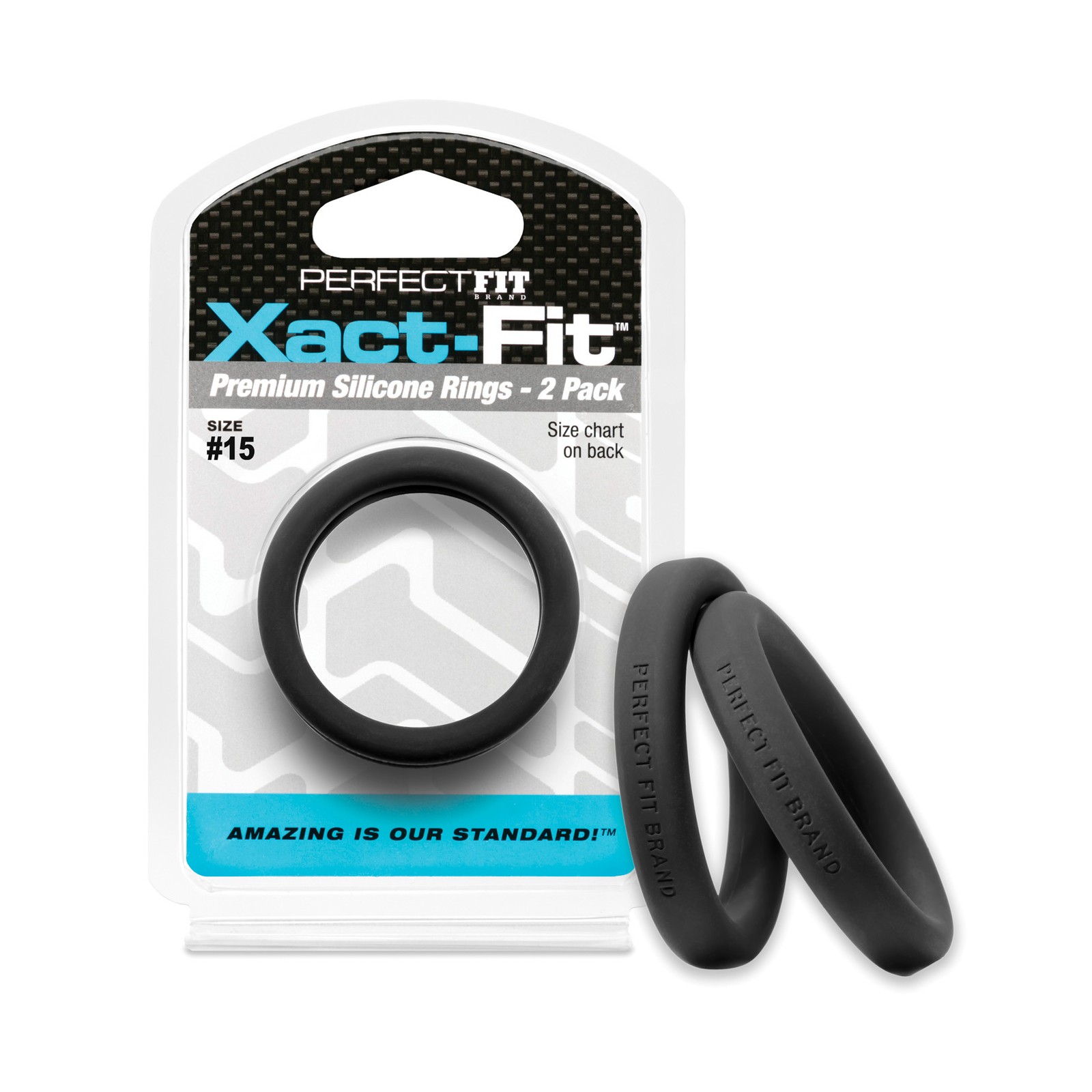 Perfect Fit Xact Fit Cock Ring #15 Pack of 2