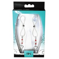 Bijoux de Nip Halos de Pezón con Encanto de Corazón en Rojo/Transparente