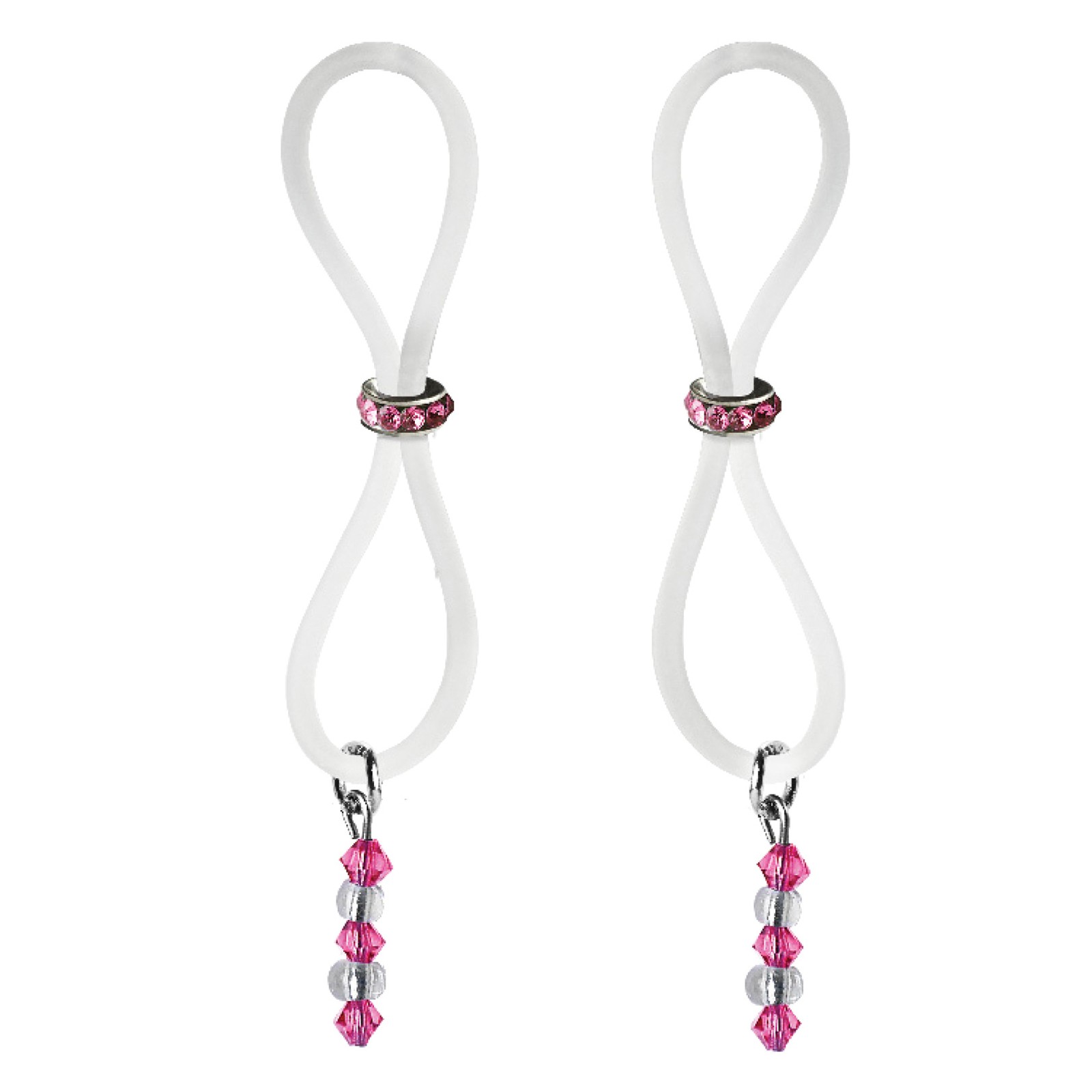 Bijoux de Nip Nipple Halos with Pink Gem Slider