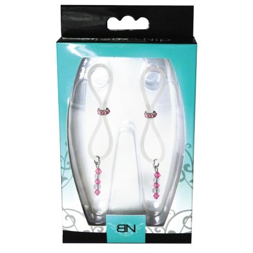 Bijoux de Nip Nipple Halos with Pink Gem Slider