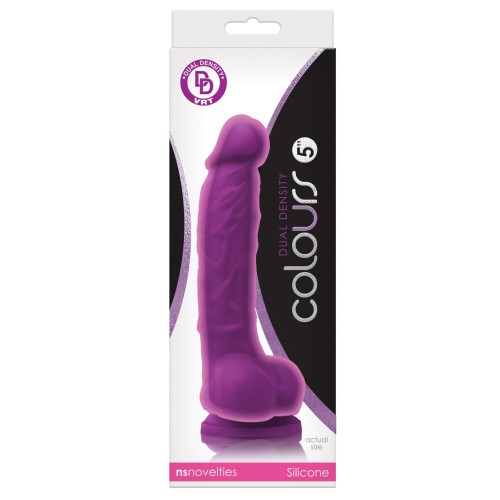 Dildo de Doble Densidad 5" Colours Púrpura