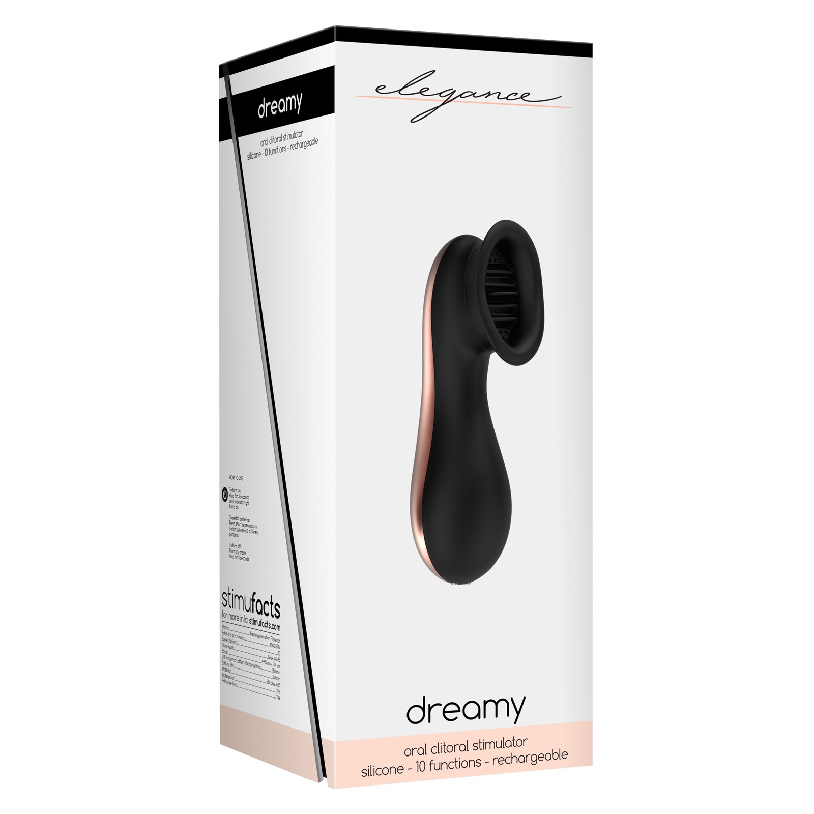 Shots Elegance Dreamy Oral Clitoral Stimulator - 10 Speed Black