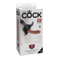 King Cock Arnés para Strap-On con Pene de 8" - Canela