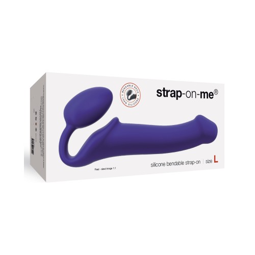 Silicone Bendable Strap-On Large Purple