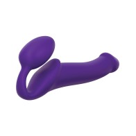 Silicone Bendable Strap-On Large Purple