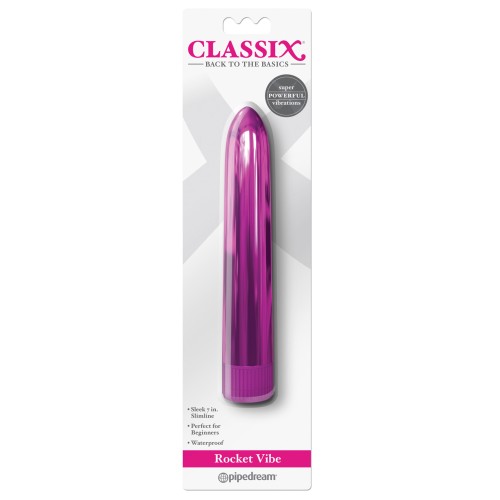 Vibrador Metálico Classix de 7 Pulgadas Rosa