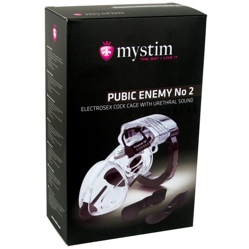 Mystim Pubic Enemy #2 Cock Cage - Transparent Design