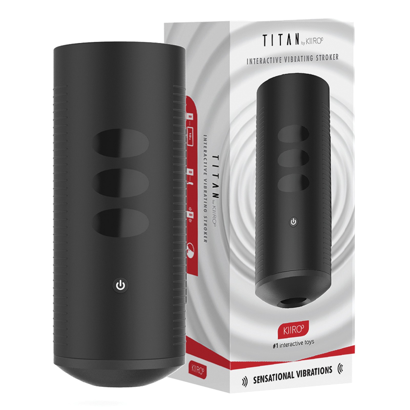 Kiiroo Titan Interactive Vibrating Stroker - Black