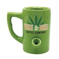 Wake & Bake Coffee Mug Green 10 oz