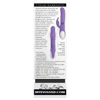 Evolved Thick & Thrust Bunny Dual Stim Rechargeable Purple