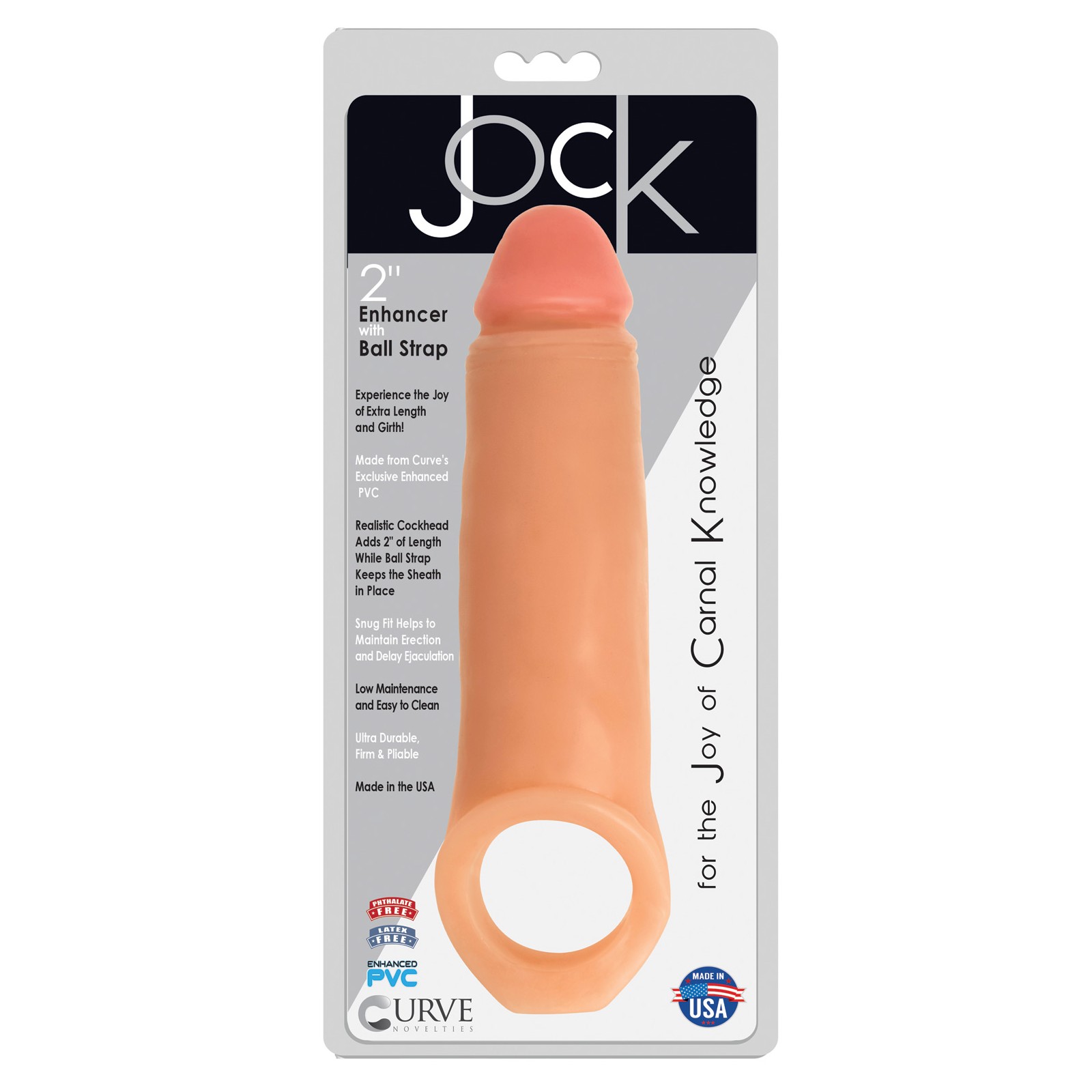 Curve Toys Jock Enhancer 2 Inch Extender Vanilla