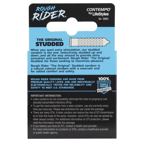 Rough Rider Studded Condoms Pack of 3