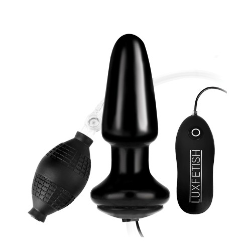 Lux Fetish Inflatable Vibrating Butt Plug 4 Inch