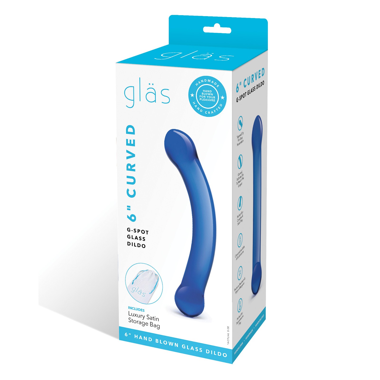 Dildo de Vidrio Curvado para Placer Intenso