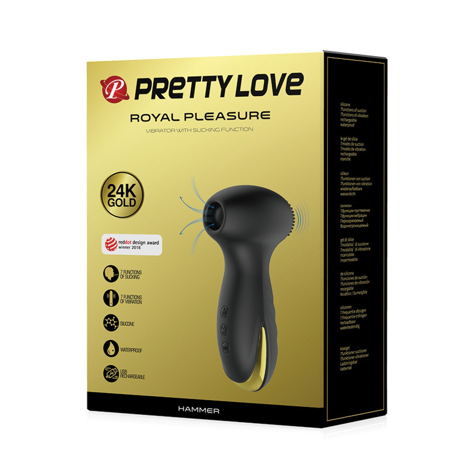 Juguete Vibrador y Succionador Pretty Love Hammer